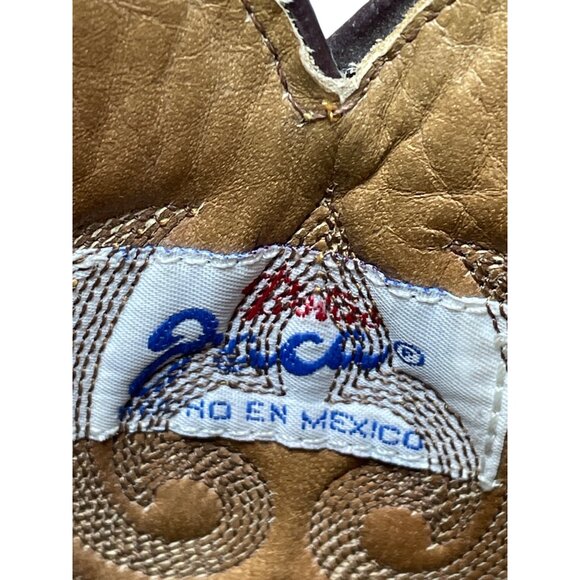 Jaca Made In Mexico Mens Beige Leather Western Mid Calf Boots Sz 10.5EE SKU 9511 - Picture 6 of 16